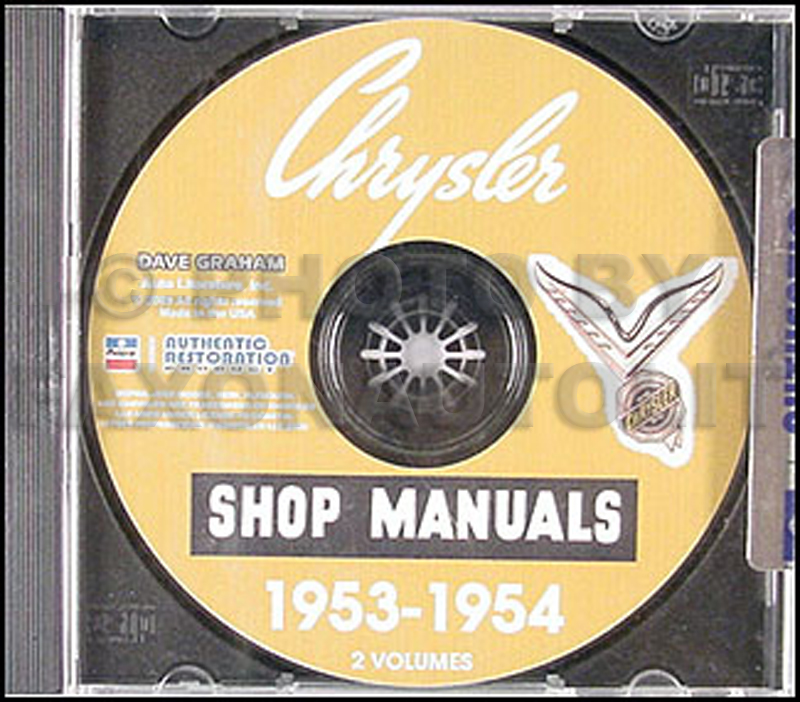 1953-1954 Chrysler Shop Manual on CD-ROM