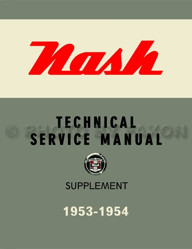 1953-1954 Nash Shop Manual Reprint Supplement