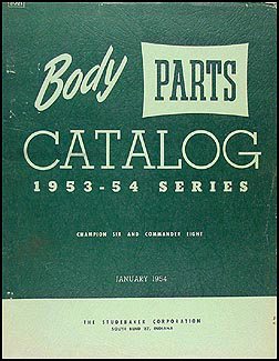 1953-1954 Studebaker  Body Parts Catalog Original