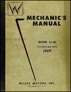 1953-1954 Willys Jeep CJ-3B Repair Manual Original 