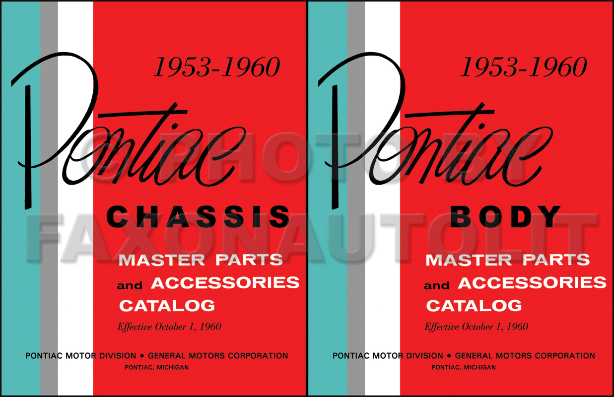 1953-1960 Pontiac Illustrated Master Parts Catalog Reprint