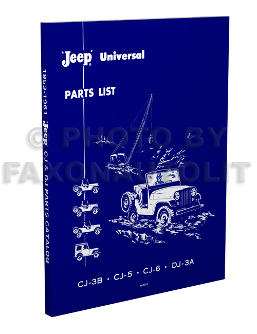 1953-1961 Jeep CJ and DJ Parts Book Reprint