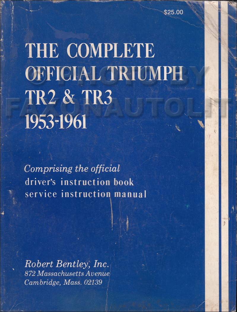 1954-1961 Triumph TR2, TR3, & TR3A Shop Manual Reprint