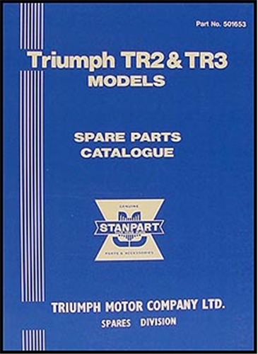 1953-1961 Triumph TR2 & TR3 Parts Book Reprint