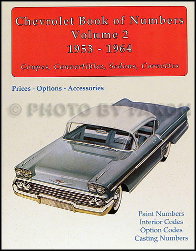 1953-1964 Chevrolet Book of Numbers Volume 2 