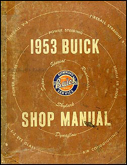 1953 Buick Shop Manual Original Supplement--All Models
