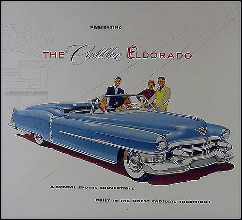1953 Cadillac Eldorado Sales Literature Color Folder Original