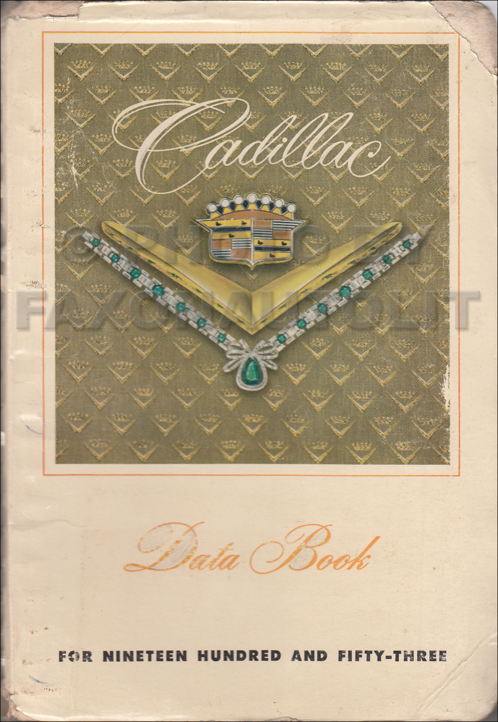 1953 Cadillac Data Book Original