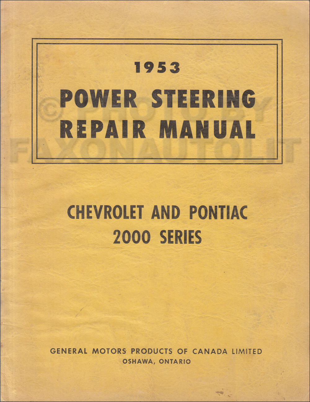 1953 Chevy Power Steering & Autronic Eye Repair Manual Original 
