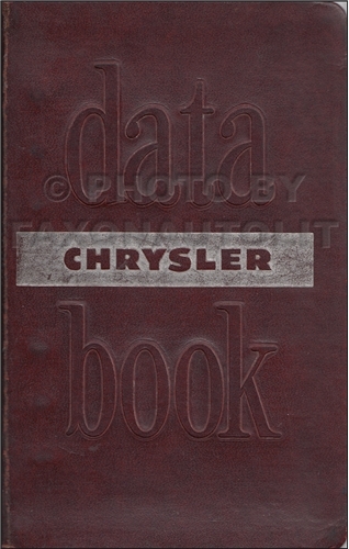 1953 Chrysler Data Book Original