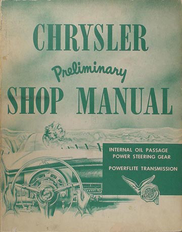 1953 Chrysler Powerflite Transmission Preliminary Repair Shop Manual Original