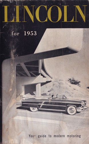 1953 Lincoln Cosmopolitan and Capri Owner's Manual Original