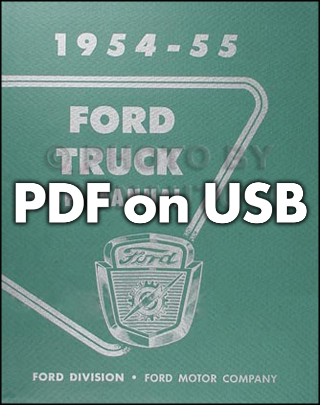 1953-1955 Ford Truck Shop Manual CD-ROM