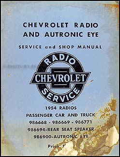 1954 Chevy Radio & Autronic Eye Manual Original Car, Corvette & Truck