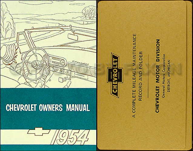 1954 Chevrolet Car Reprint Owner's Manual Package