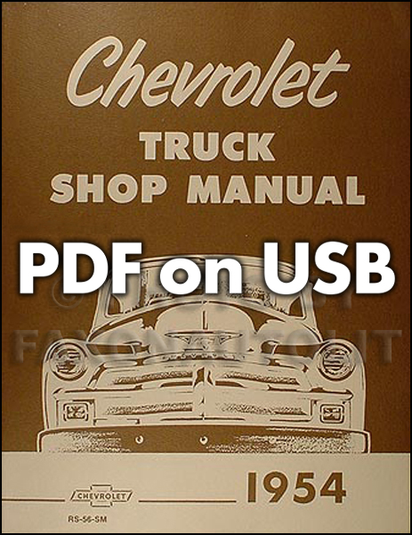 1954-1955 1st Series Chevrolet Truck Shop Manual on CD