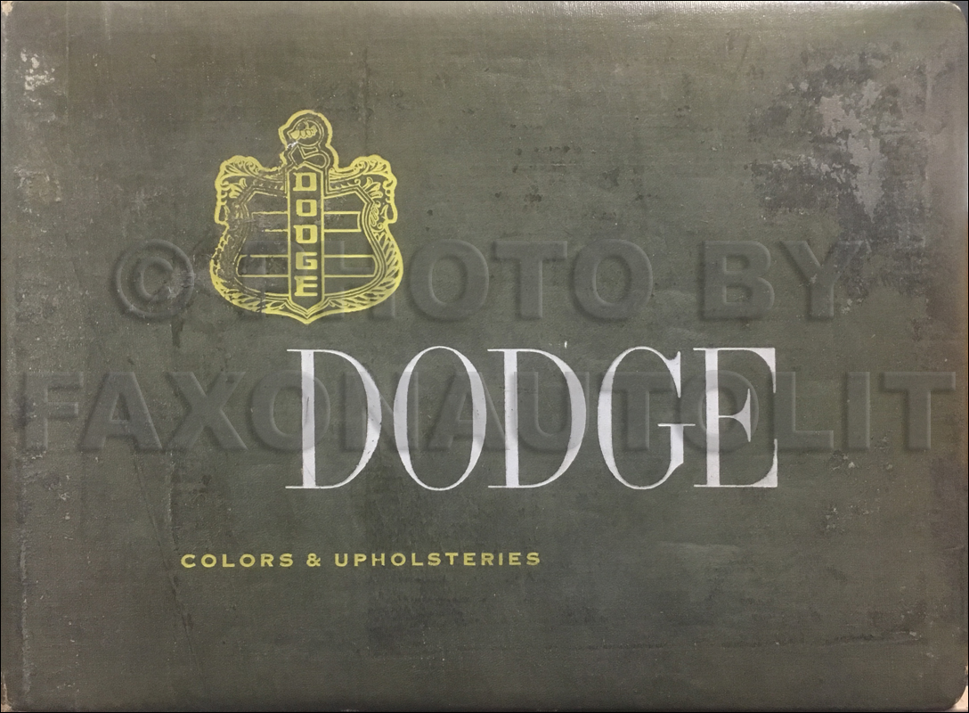 1954 Dodge Color & Upholstery Dealer Album Original