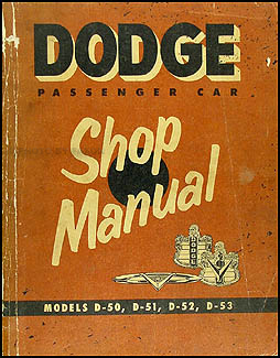 1954 Dodge Car Shop Manual Original 