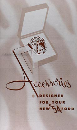 1954 Ford Car Accessories Catalog Reprint with illustrations