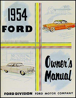 1954 Ford Car Owner's Manual Reprint
