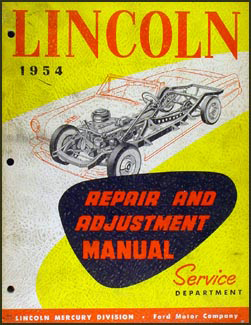 1954 Lincoln Repair Manual Original Cosmopolitan Capri Custom
