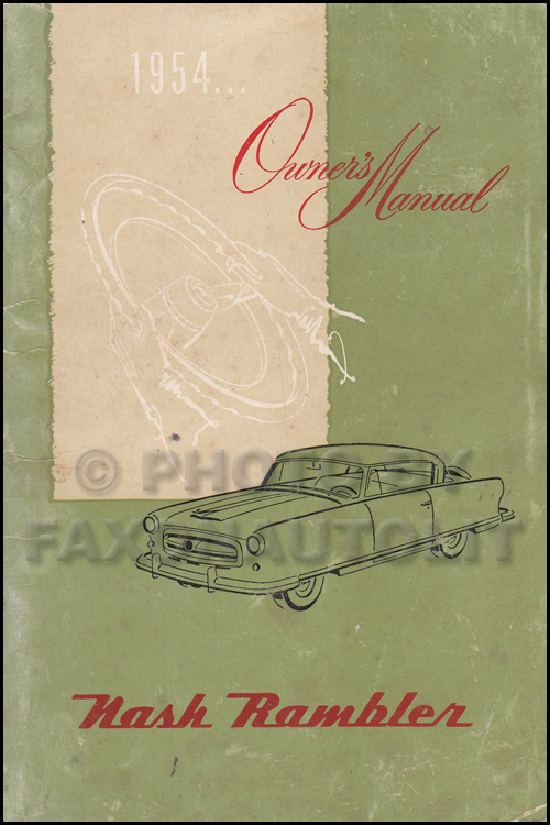 1954 Nash Rambler Owner's Manual Original