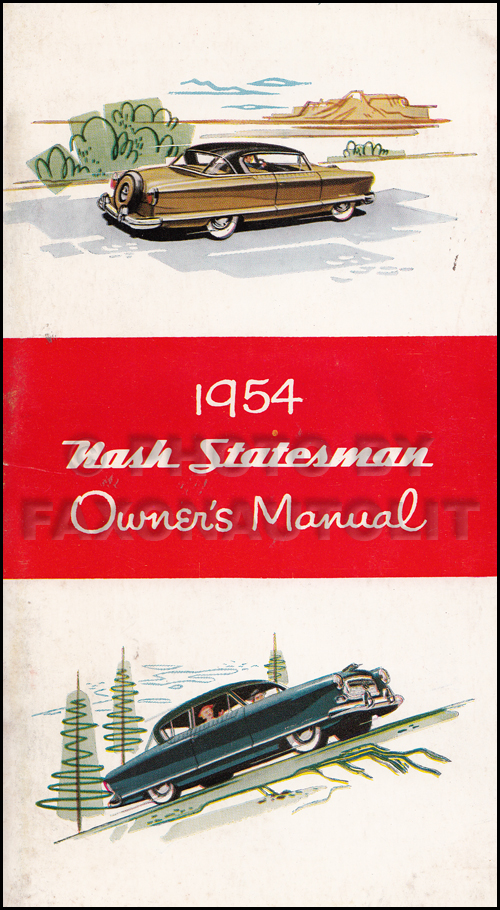 1954 Nash Statesman Owner's Manual Original