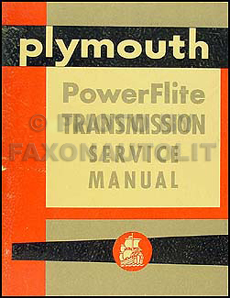1954 Plymouth PowerFlite Automatic Transmission Shop Manual Original 