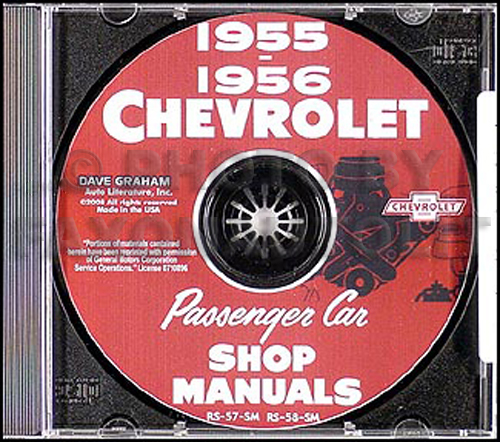 1955-1956 Chevy CD-ROM Shop Manual all cars & Corvette
