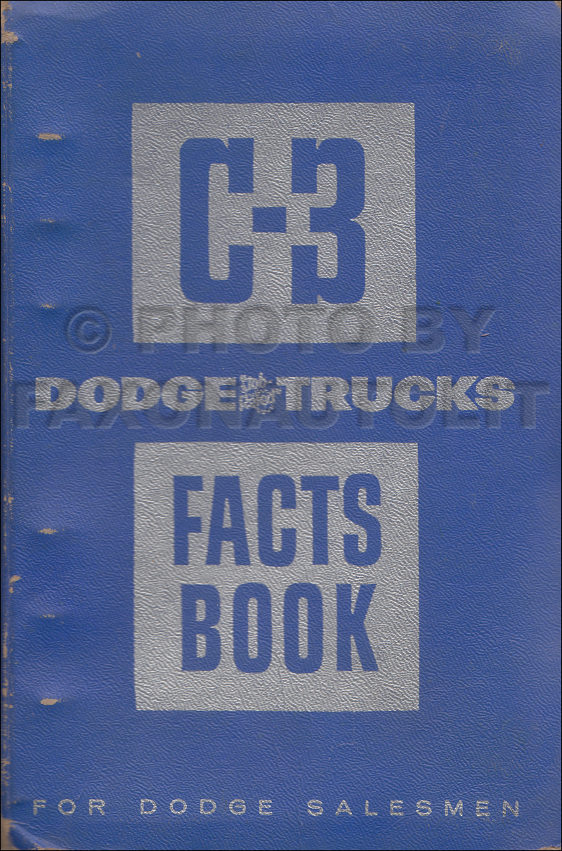 1955-1956 Dodge C-3 Truck Data Book Original