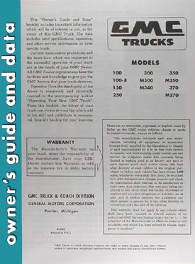 1955-1956 GMC Truck Owners Manual Reprint