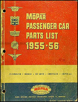 1955-1956 MoPar Parts Book Original
