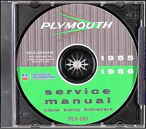 1955-1956 Plymouth Shop Manual on CD 