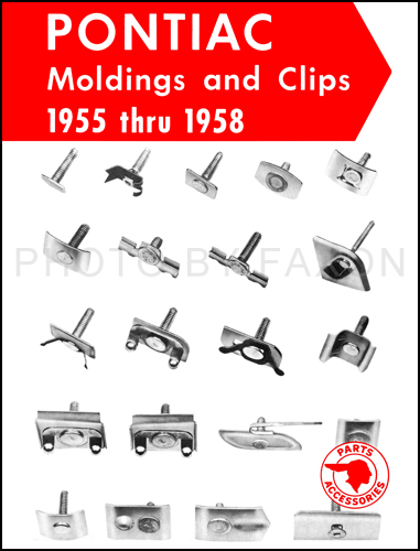 1955-1958 Pontiac Moldings and Clips Parts Catalog Reprint