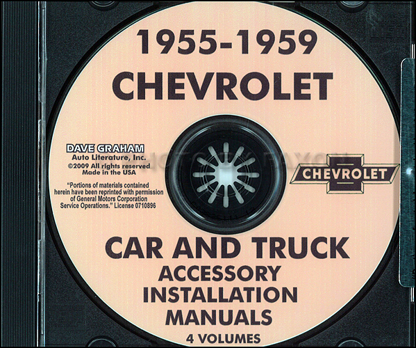 1955-1959 Chevrolet Car & Truck Accessory Installation Manuals on CD-ROM