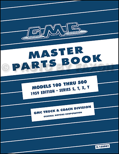 1955-1959 GMC 100-500 Truck Parts Book Reprint