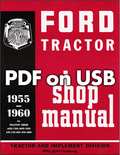 CD 1955-1960 Ford 600 thru 901 series Tractor Shop Manual 