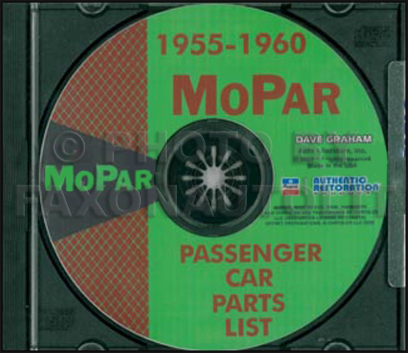 1955-1960 MoPar Parts Books on CD-ROM
