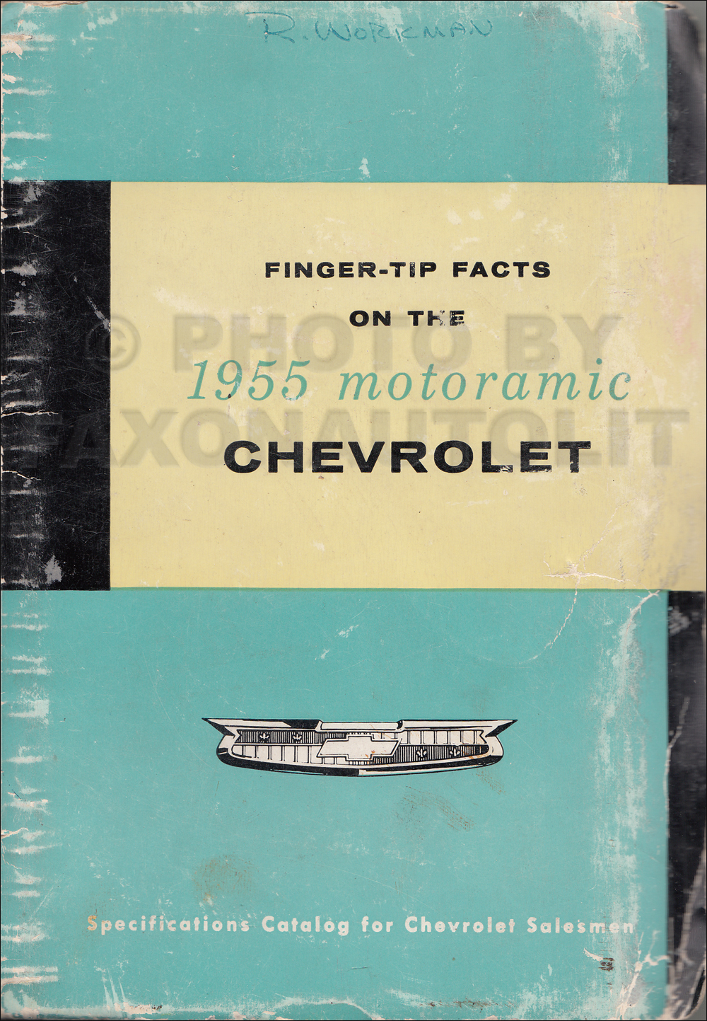 1955 Chevrolet Car Finger Tip Facts Book Dealer Album Original