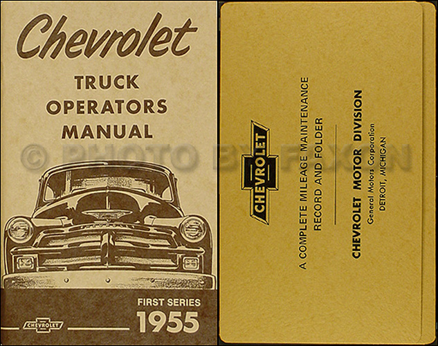 1955 Chevrolet 1st Series Pickup Reprint Owners Manual Package