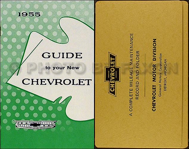 1955 Chevrolet Car Reprint Owner's Manual Package