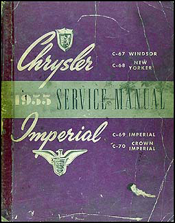 1955 Chrysler Shop Manual Original Windsor New Yorker Imperial