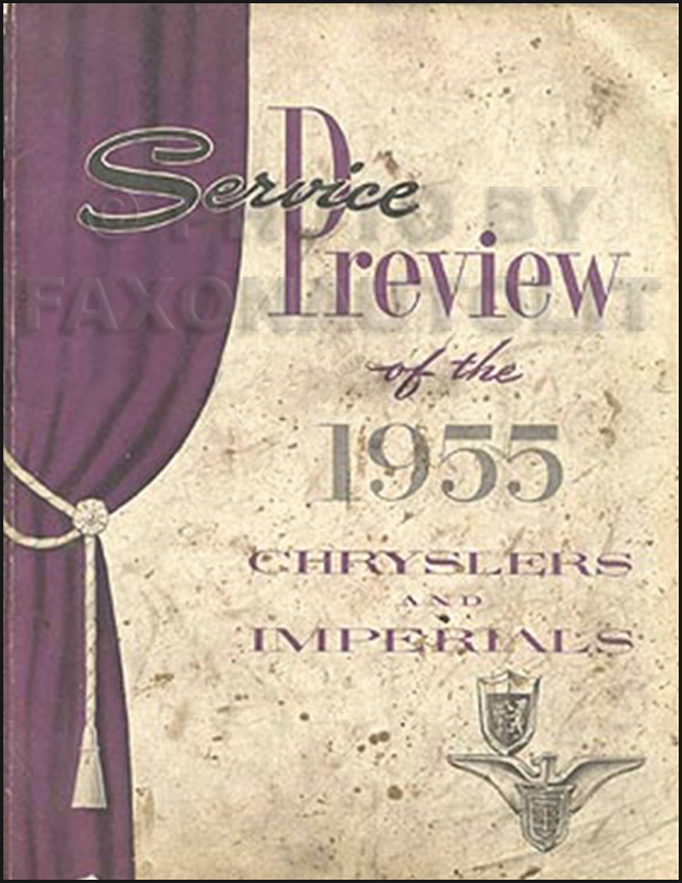 1955 Chrysler Original Service Preview Manual
