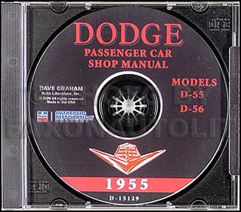 1955 Dodge Car Shop Manual on CD-ROM 55