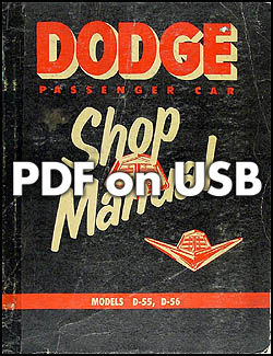1955 Dodge Car Shop Manual on CD-ROM 55