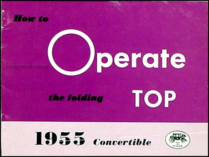 1955 GM Convertible Top Owner's Manual Reprint