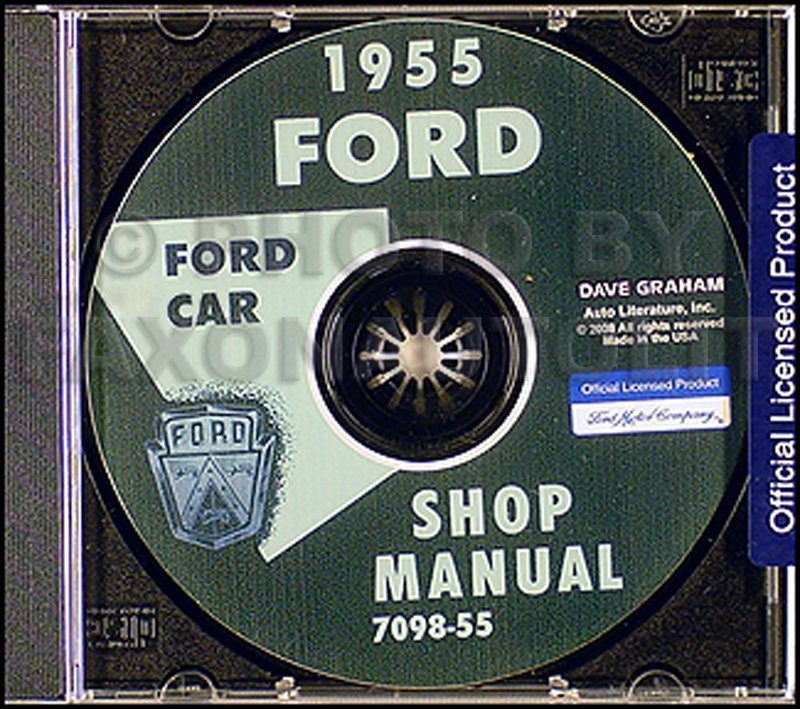 1955 Ford Car & Thunderbird CD-ROM Shop Manual 