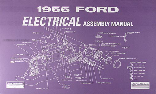 1955 Ford Car Electrical Reprint Assembly Manual