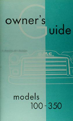 1955 GMC Series I Pickup Truck Owner's Manual Reprint