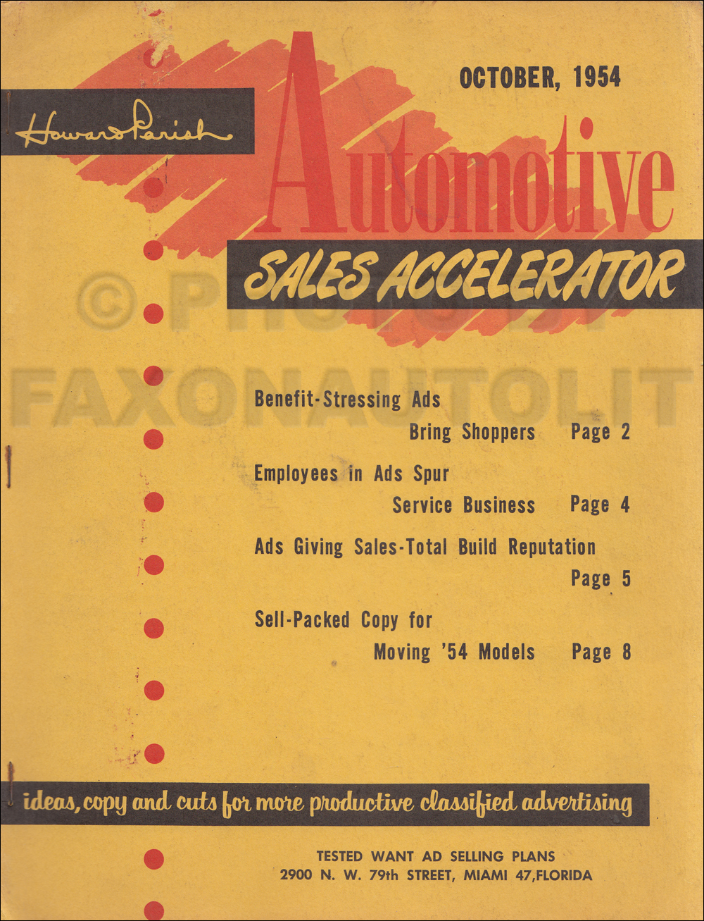 1954 Oldsmobile Dealer Used Car Advertising Planner Original
